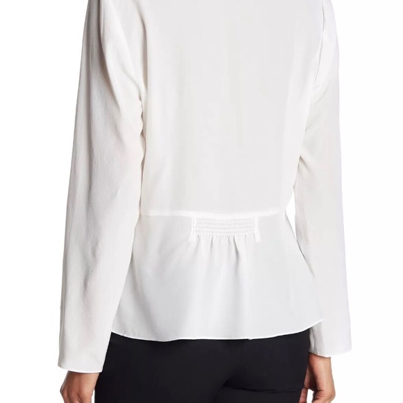 ❤️Rebecca Taylor Peplum blouse ivory silk 8 - Picture 2 of 4